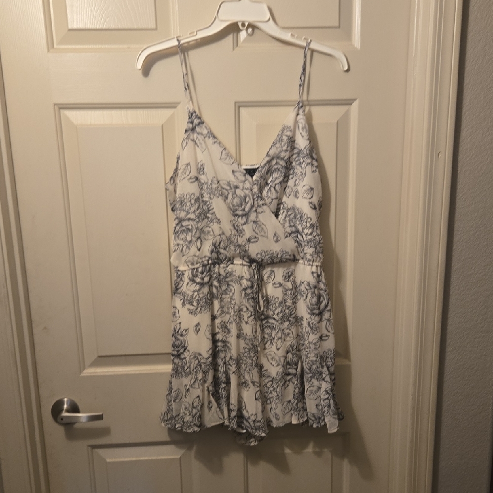 Trixxi Black and White Floral Romper